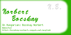 norbert bocskay business card